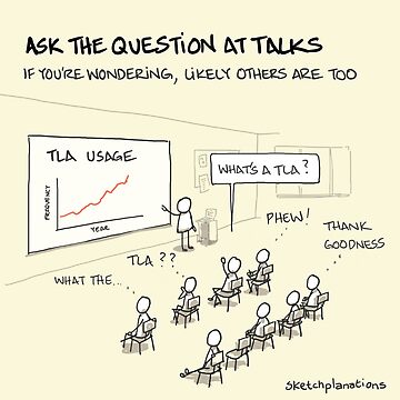 Artwork thumbnail, Ask the question at talks by sketchplanator