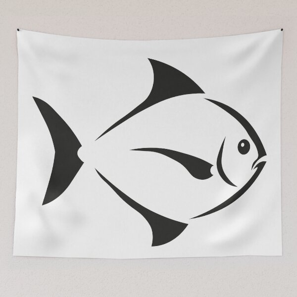 Item preview, black piranah fish designed and sold by andrew JOHNSEN.