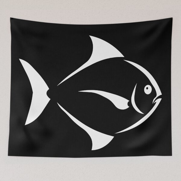 Item preview, white piranah fish designed and sold by andrew JOHNSEN.
