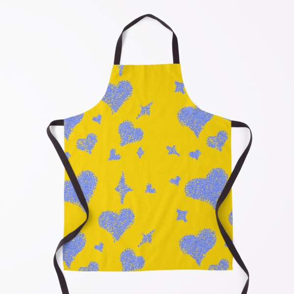 Item preview, Heart patterns ocean blue on gold designed and sold by Chaoticzarts.