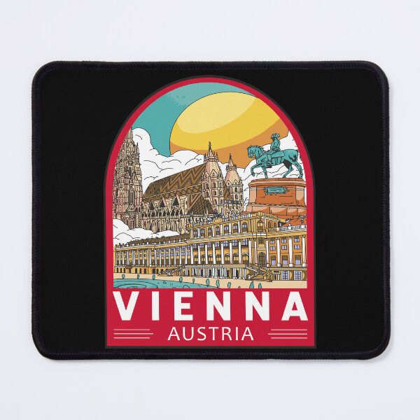 Item preview, Vienna Austria Travel Retro Emblem designed and sold by KrisSidDesigns.