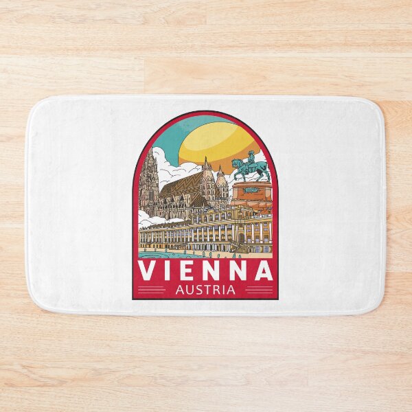 Item preview, Vienna Austria Travel Retro Emblem designed and sold by KrisSidDesigns.