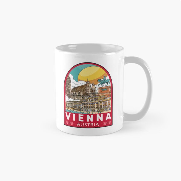 Item preview, Vienna Austria Travel Retro Emblem designed and sold by KrisSidDesigns.
