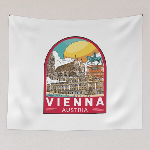 Item preview, Vienna Austria Travel Retro Emblem designed and sold by KrisSidDesigns.