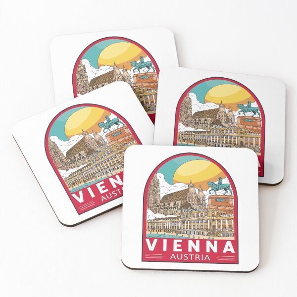 Item preview, Vienna Austria Travel Retro Emblem designed and sold by KrisSidDesigns.