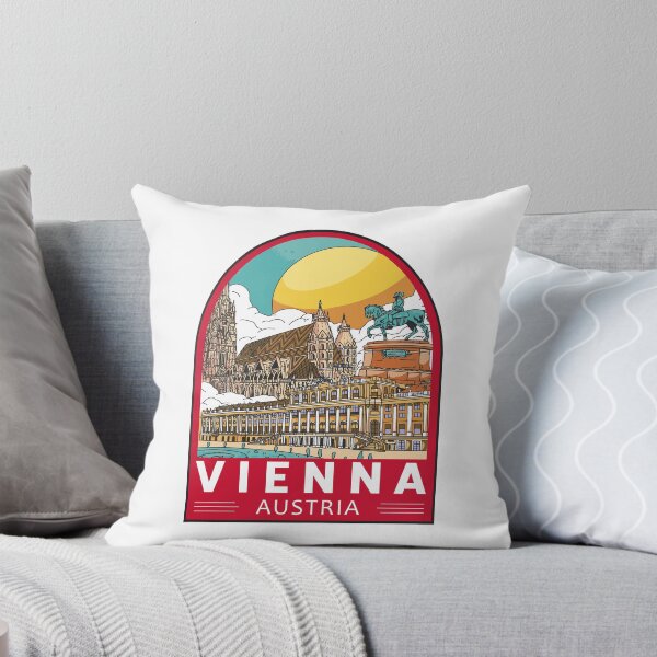 Artikelvorschau, Wien, Österreich, Reise, Retro, Emblem entworfen und verkauft von KrisSidDesigns.