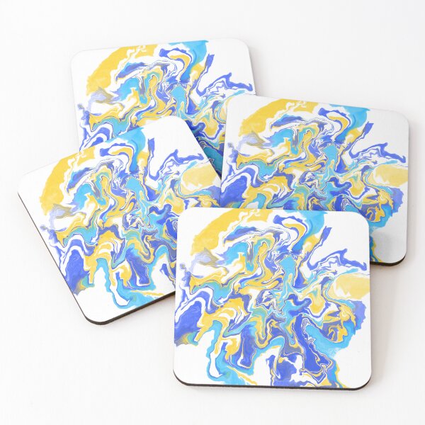 Item preview, Splash of Melty Blue and Yellow designed and sold by MandaScribbles.