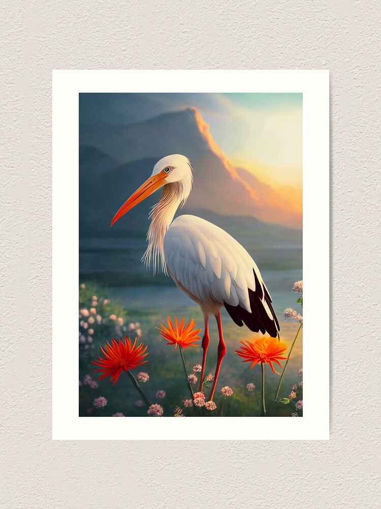 Photo 40 x 30 cm Print Decoration Storks Nature newest Wildlife Sanctuary