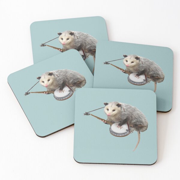 Item preview, opossum playing banjo designed and sold by SabineHickey.