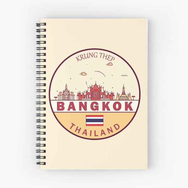 Item preview, Bangkok Thailand City Skyline Emblem designed and sold by KrisSidDesigns.