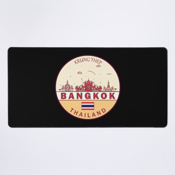 Item preview, Bangkok Thailand City Skyline Emblem designed and sold by KrisSidDesigns.