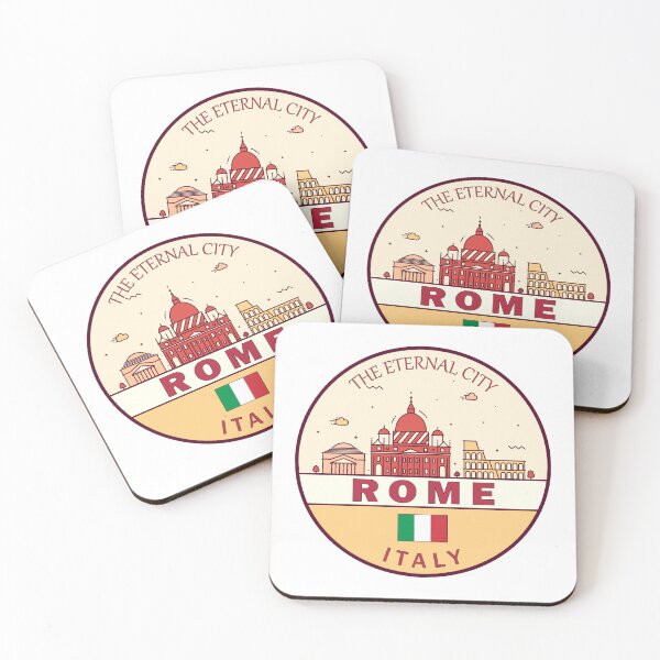Item preview, Rome Italy City Skyline Emblem designed and sold by KrisSidDesigns.