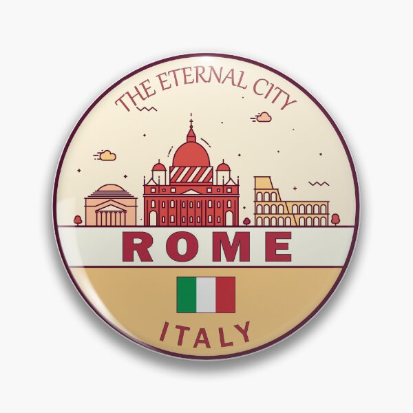 Item preview, Rome Italy City Skyline Emblem designed and sold by KrisSidDesigns.