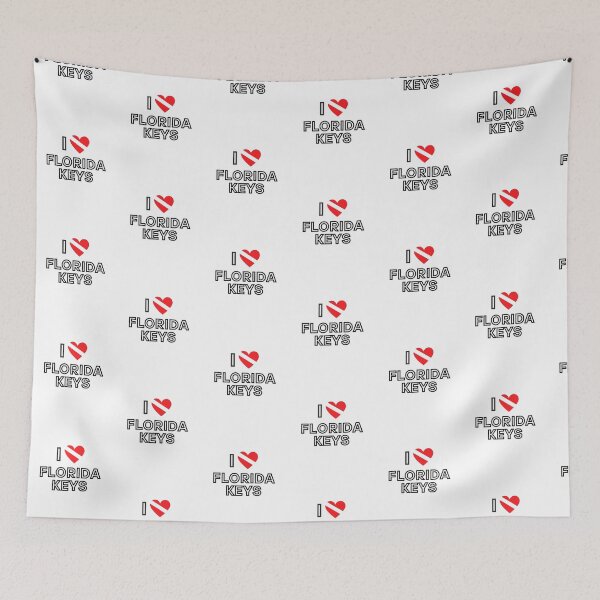 Item preview, I LOVE Florida Keys Scuba Diving Flag designed and sold by Nostraw.