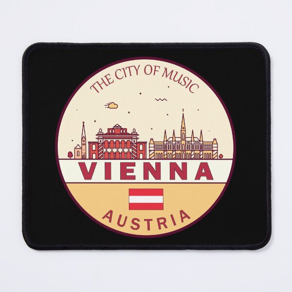 Item preview, Vienna Austria City Skyline Emblem designed and sold by KrisSidDesigns.