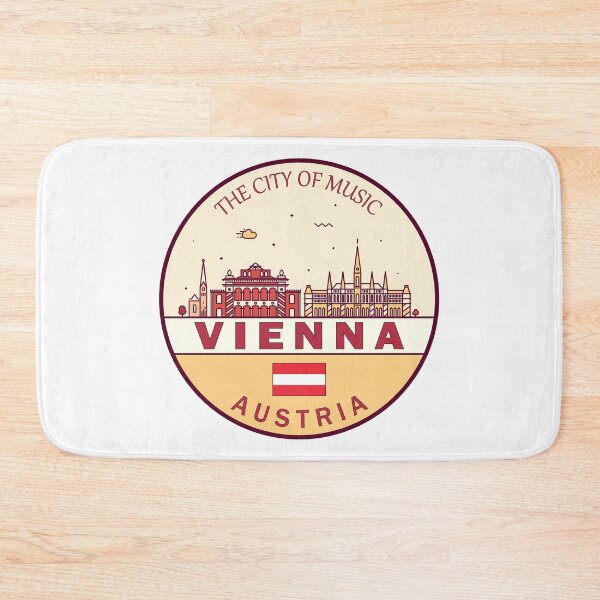 Item preview, Vienna Austria City Skyline Emblem designed and sold by KrisSidDesigns.