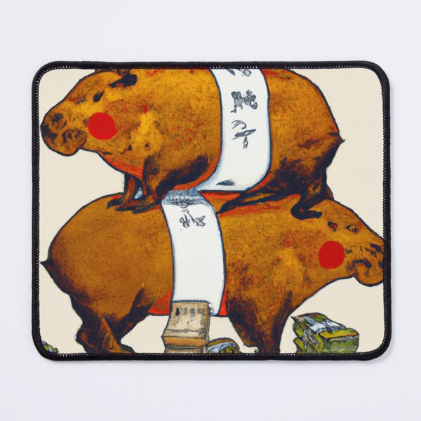 Item preview, Stacked Capybaras: A Pile of Riches designed and sold by CatPaintStore.