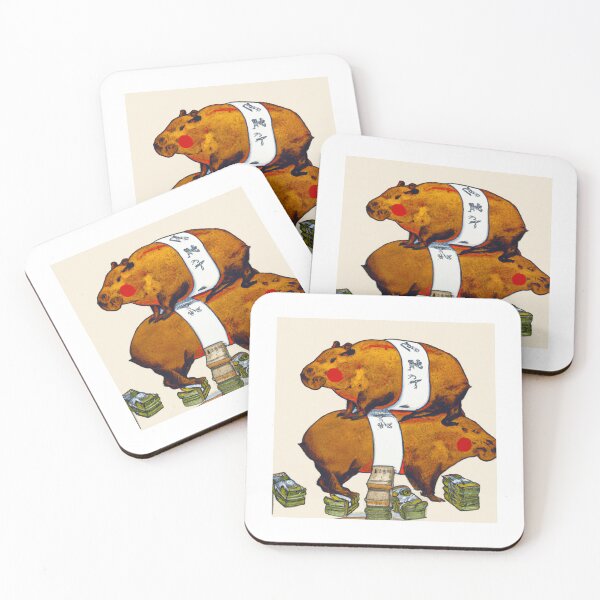 Item preview, Stacked Capybaras: A Pile of Riches designed and sold by CatPaintStore.