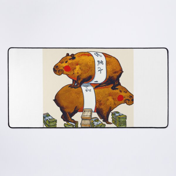 Item preview, Stacked Capybaras: A Pile of Riches designed and sold by CatPaintStore.