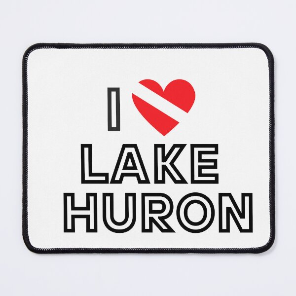 Item preview, I LOVE Lake Huron Scuba Diving Flag designed and sold by Nostraw.