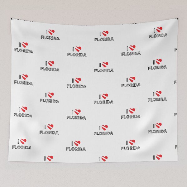 Item preview, I LOVE Florida Scuba Diving Flag designed and sold by Nostraw.