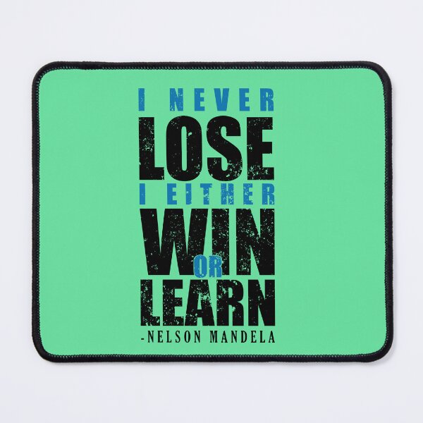 Item preview, Nelson Mandela Famous Motivational Quote | i NEVER lose i either win or learn | Classic T-shirt designed and sold by ZengoClub.