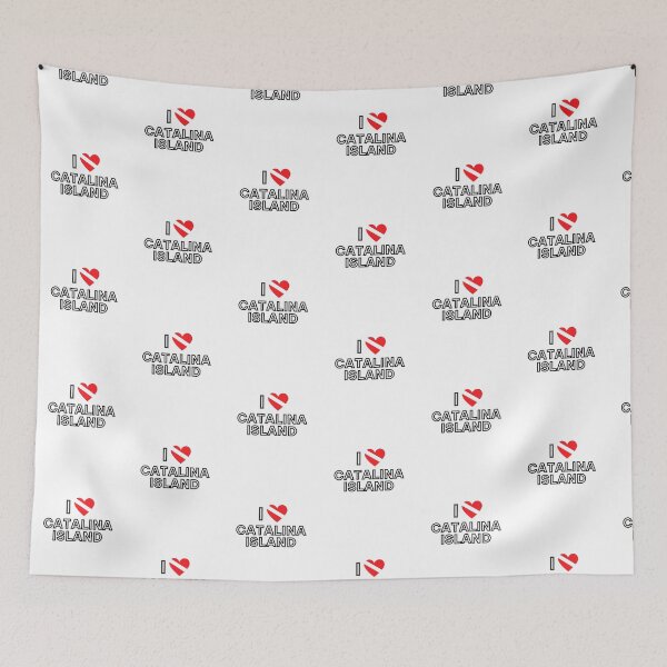 Item preview, I LOVE Catalina Island Scuba Diving Flag designed and sold by Nostraw.