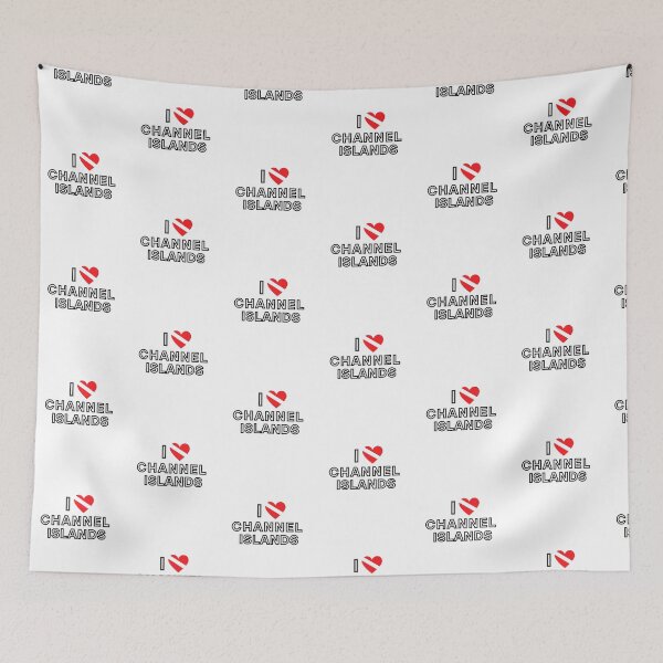 Item preview, I LOVE Channel Islands Scuba Diving Flag designed and sold by Nostraw.