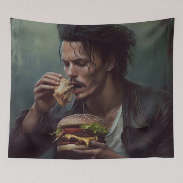 Item preview, Joni Deep is eating a hamburger designed and sold by Just-Imagine1.