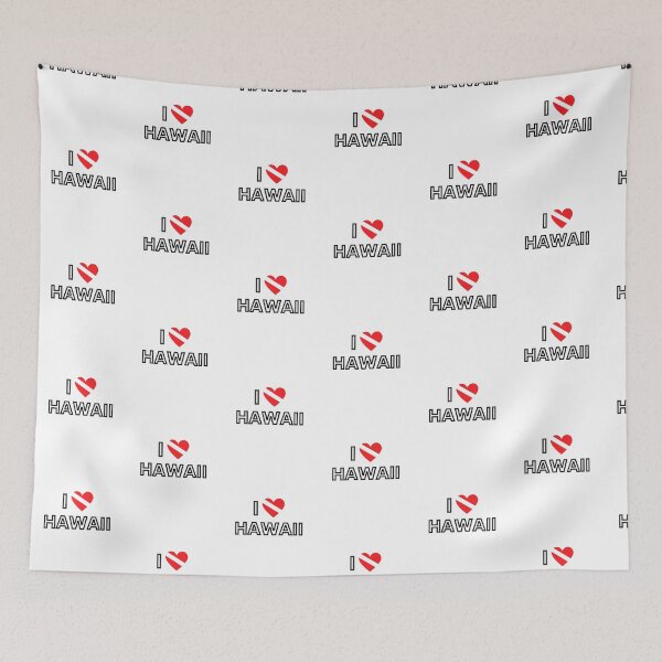 Item preview, I LOVE Hawaii Scuba Diving Flag designed and sold by Nostraw.