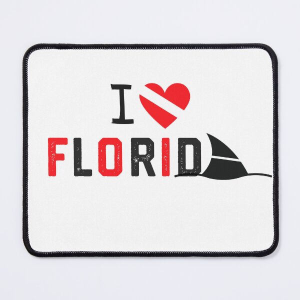 Item preview, I LOVE Florida Shark Scuba Flag designed and sold by Nostraw.