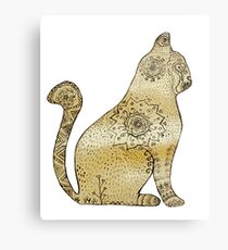 Lienzo metálico Mandala Cat