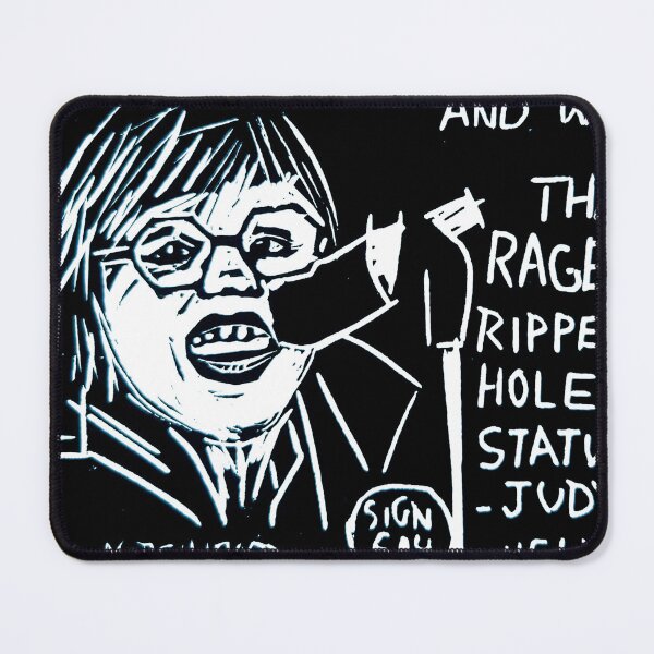 Item preview, Black & White Judy Heumann Tribute Linocut Print designed and sold by Antottks.