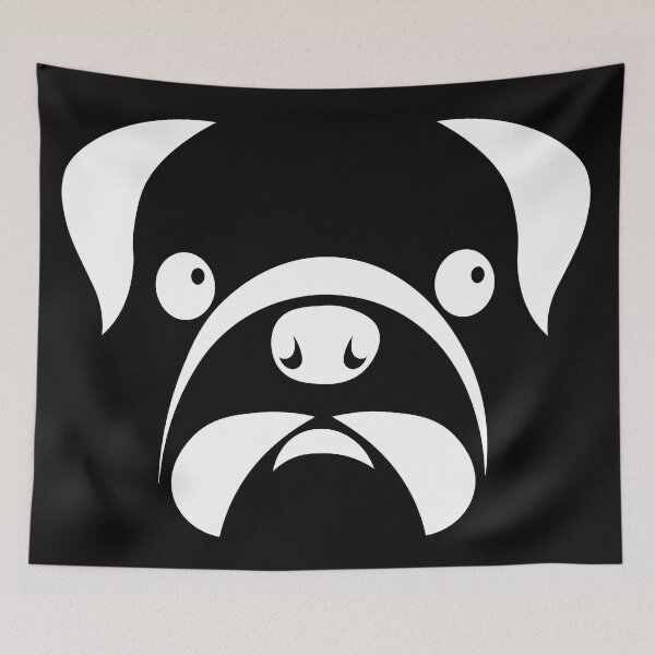 Item preview, white dog head designed and sold by andrew JOHNSEN.