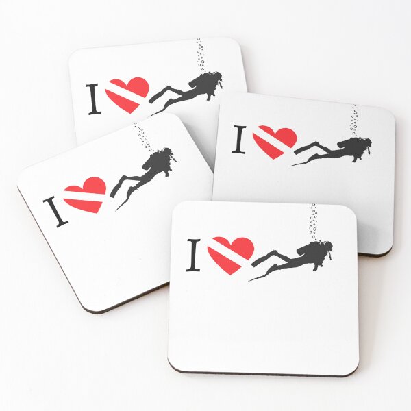 Item preview, I LOVE Scuba Diving Flag designed and sold by Nostraw.