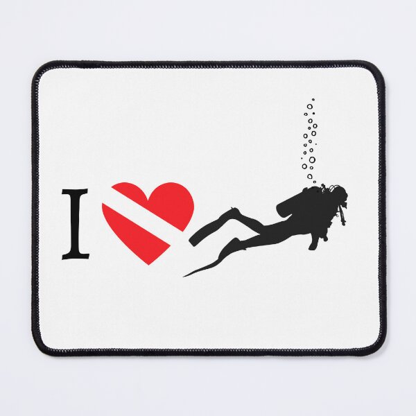 Item preview, I LOVE Scuba Diving Flag designed and sold by Nostraw.