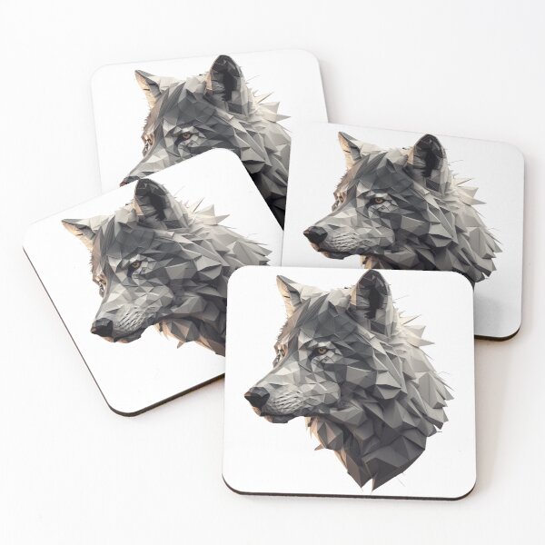 Item preview, polygon wolf head designed and sold by OKR1M.