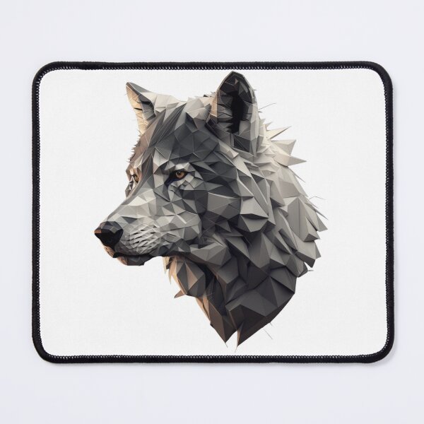 Item preview, polygon wolf head designed and sold by OKR1M.