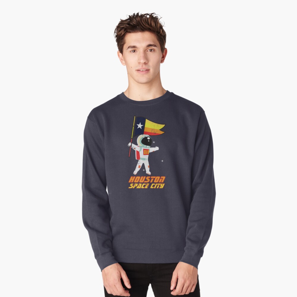  Houston the Space City Long Sleeve T-Shirt : Clothing