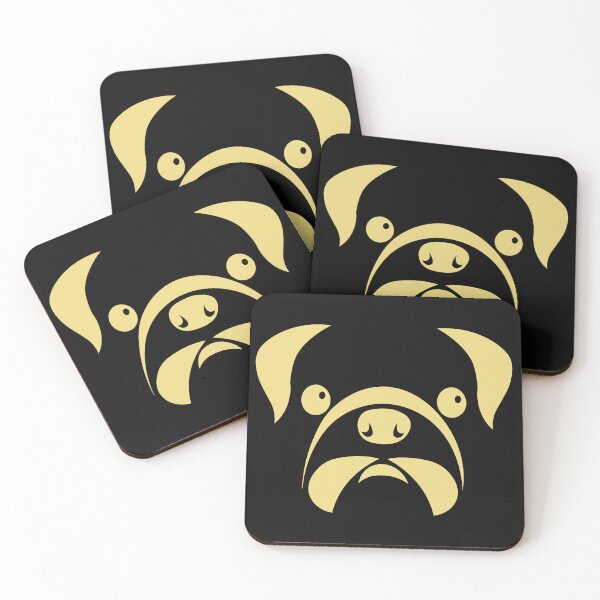 Item preview, golden dog head designed and sold by andrew JOHNSEN.