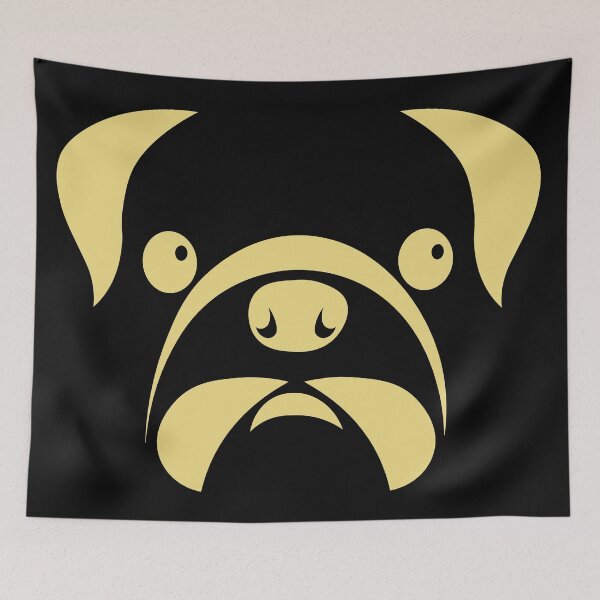Item preview, golden dog head designed and sold by andrew JOHNSEN.