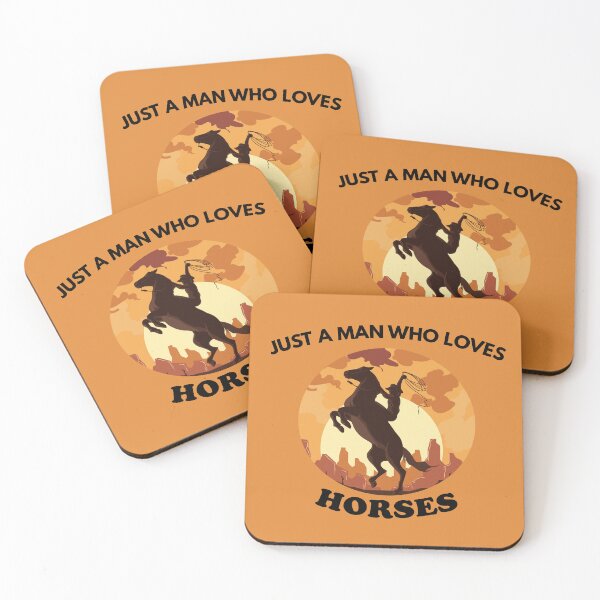 Item preview, Just A Man Who Loves Horses designed and sold by doudiart.