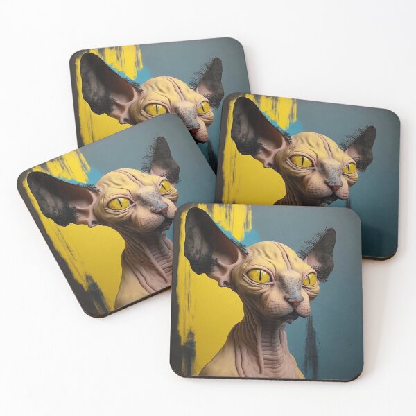 Item preview, Colorful magical Peterbald Cat designed and sold by bellabitis.