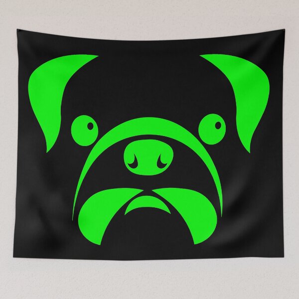 Item preview, green dog head designed and sold by andrew JOHNSEN.