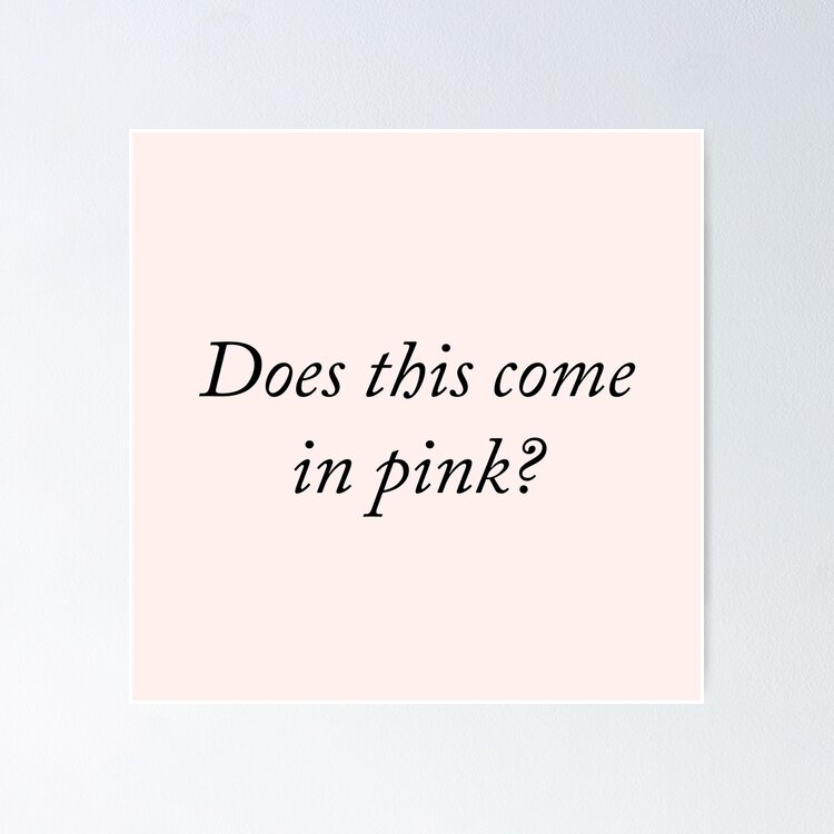 Does this come in pink? Sticker