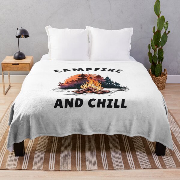 Item preview, CAMPFIRE AND CHILL - camping divertido designed and sold by KatisDesign.