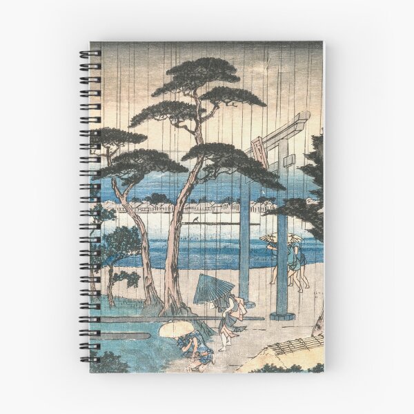 Item preview, Light Rain on the Embankment of the Sumida River - Utagawa Hiroshige - designed and sold by LeiWeiss.