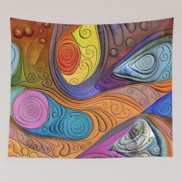 Item preview, Stylish Quilt Style Abstract Pattern Artwork designed and sold by Sweet  Zoe Shop.
