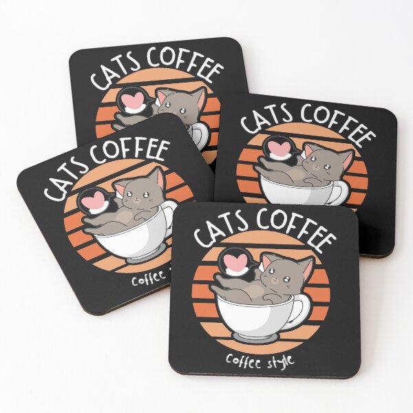Item preview, Cats Coffee       designed and sold by BiblioFoxstore.