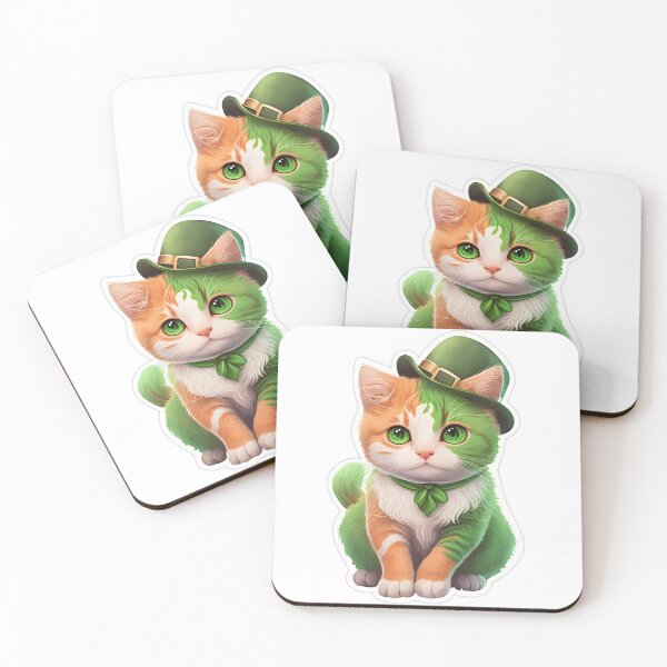 Item preview, St Patricks Day Themed Cat designed and sold by Ou-SunShine.